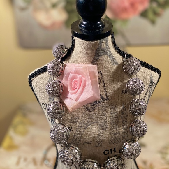 Crystal Dome Necklace with Extender - Picture 3 of 8